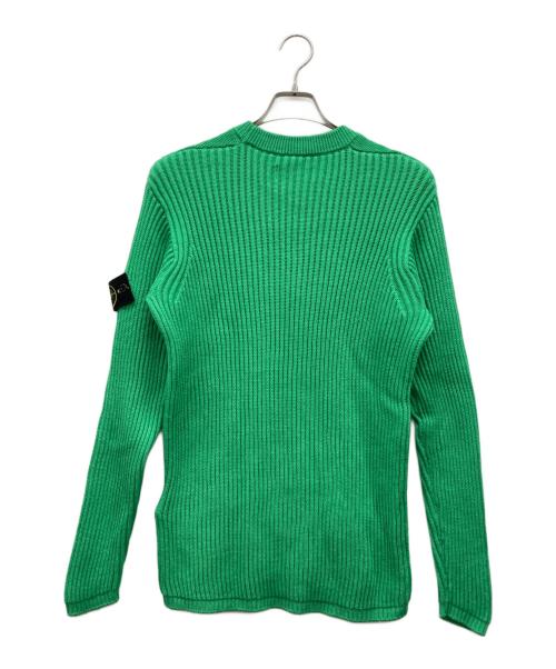 STONE ISLAND（ストーンアイランド）STONE ISLAND (ストーンアイランド) クルーネックワッペンリブニット グリーン サイズ:Sの古着・服飾アイテム