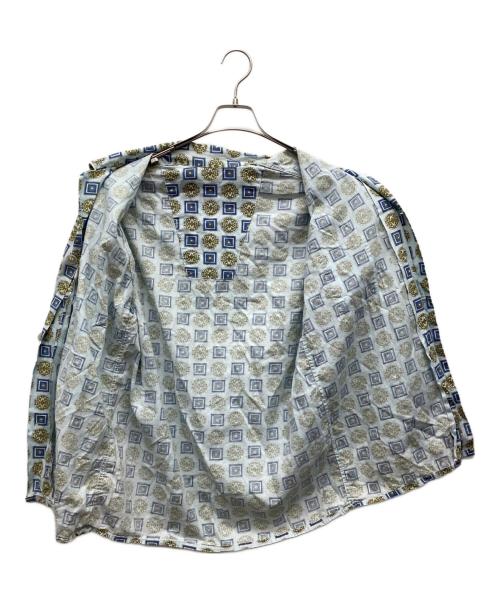 USED（ユーズド）USED (ユーズド) 総柄パシャマシャツ スカイブルー サイズ:表記無しの古着・服飾アイテム