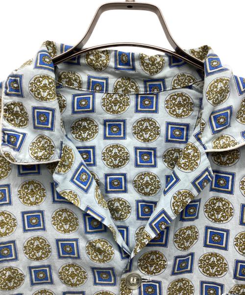USED（ユーズド）USED (ユーズド) 総柄パシャマシャツ スカイブルー サイズ:表記無しの古着・服飾アイテム