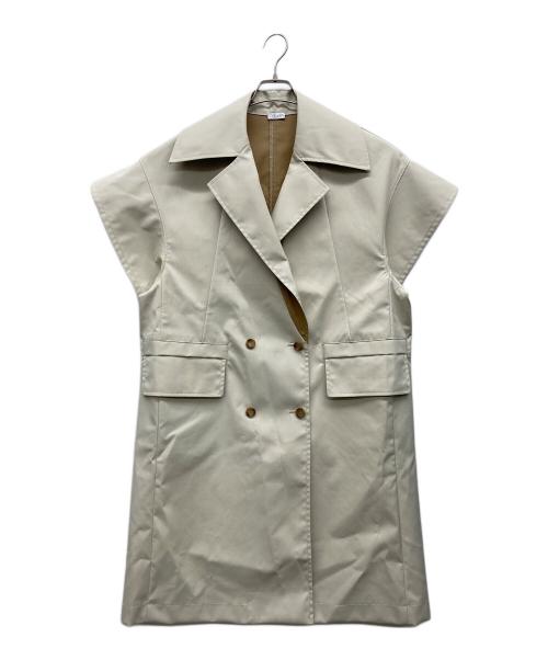 COLUMN（コラム）COLUMN (コラム) ボンディング ジレ ショート スリーブ コート ベージュ サイズ:36の古着・服飾アイテム