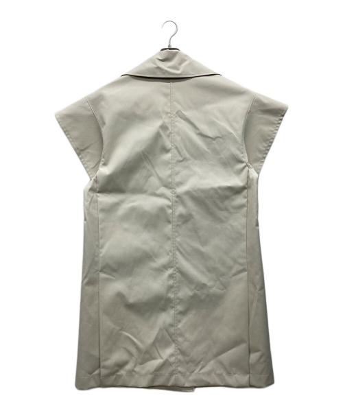 COLUMN（コラム）COLUMN (コラム) ボンディング ジレ ショート スリーブ コート ベージュ サイズ:36の古着・服飾アイテム