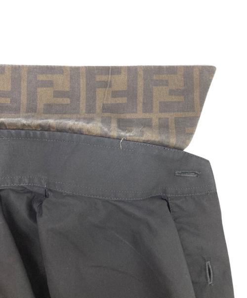 FENDI（フェンディ）FENDI (フェンディ) ズッカ柄切替シャツ ブラック サイズ:42の古着・服飾アイテム