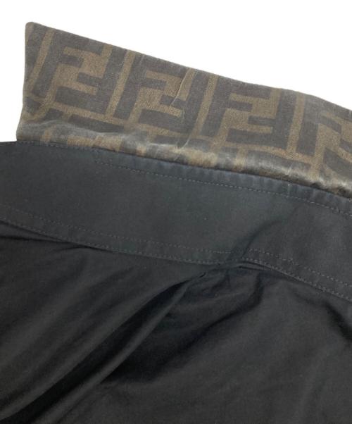 FENDI（フェンディ）FENDI (フェンディ) ズッカ柄切替シャツ ブラック サイズ:42の古着・服飾アイテム