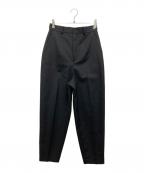 ENFOLDエンフォルド）の古着「DRAPE TAPERED-TROUSERS」｜ブラック