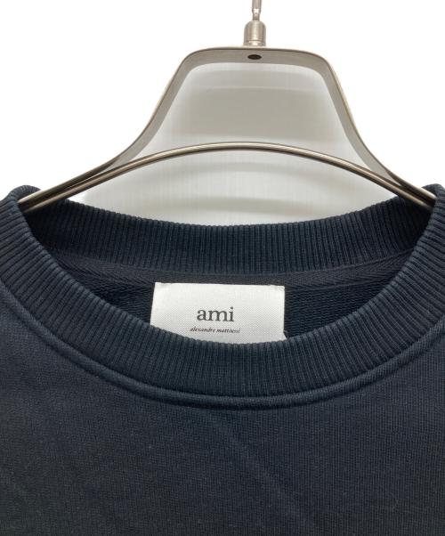 ami（アミ）ami (アミ) ハート刺繍クルーネックスウェット ブラック サイズ:Sの古着・服飾アイテム