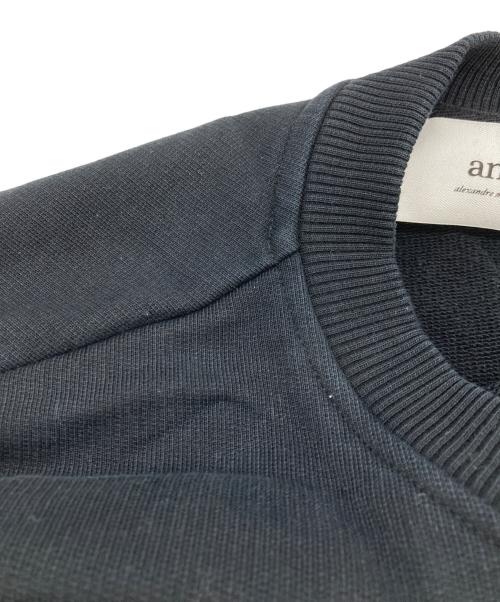 ami（アミ）ami (アミ) ハート刺繍クルーネックスウェット ブラック サイズ:Sの古着・服飾アイテム