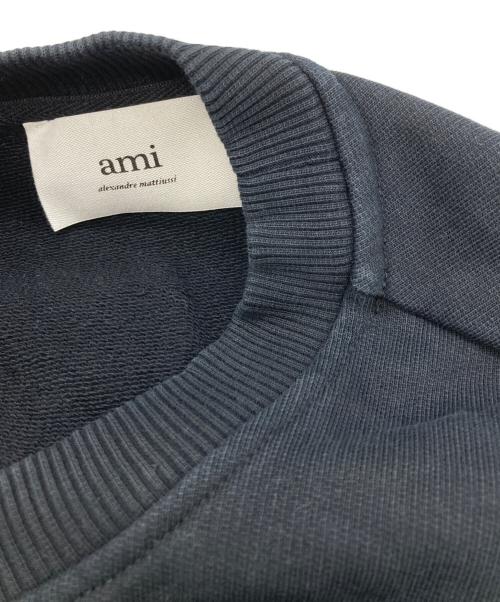 ami（アミ）ami (アミ) ハート刺繍クルーネックスウェット ブラック サイズ:Sの古着・服飾アイテム
