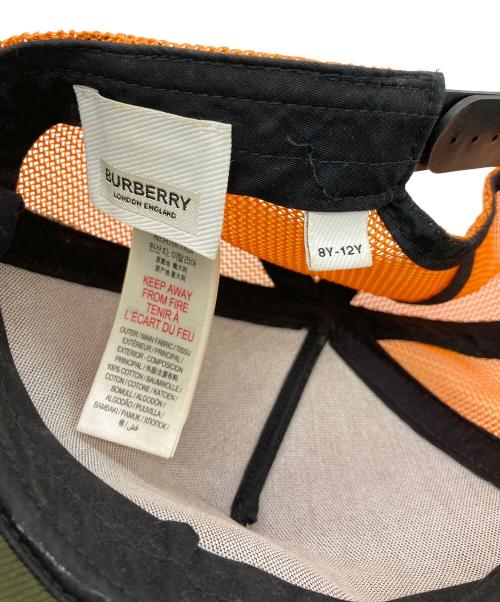 BURBERRY（バーバリー）BURBERRY (バーバリー) メッシュキャップ カーキ×オレンジの古着・服飾アイテム