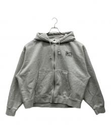 NIKE×stussy（ナイキ×ステューシー）の古着「Fleece Zip Hoodie」｜グレー
