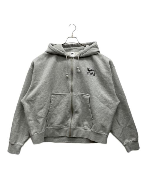 NIKE（ナイキ）NIKE (ナイキ) stussy (ステューシー) Fleece Zip Hoodie グレー サイズ:XLの古着・服飾アイテム