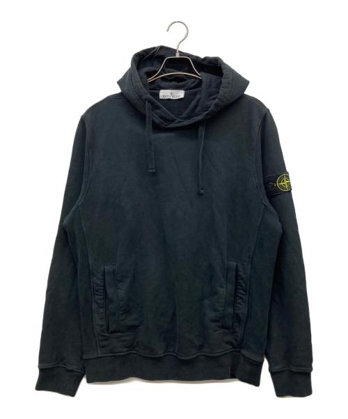 STONE ISLAND（ストーンアイランド）STONE ISLAND (ストーンアイランド) カンガルーポケット パーカー ブラック サイズ:Lの古着・服飾アイテム