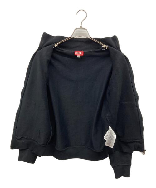 DIESEL（ディーゼル）DIESEL (ディーゼル) ジップアップスウェットジャケット ブラック サイズ:Sの古着・服飾アイテム
