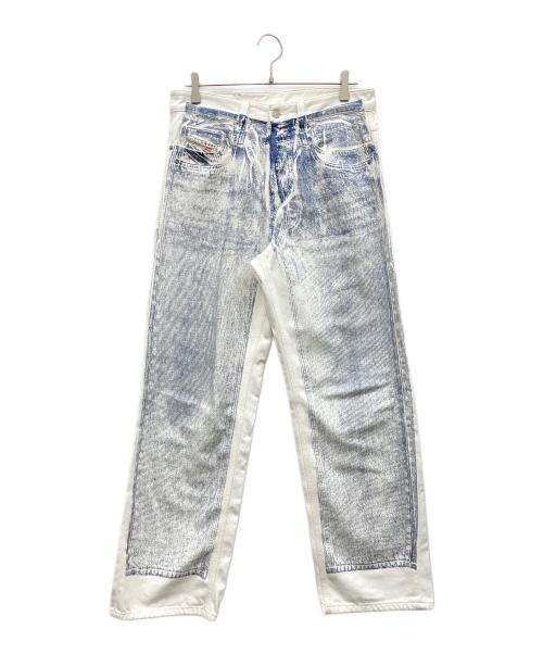 DIESEL（ディーゼル）DIESEL (ディーゼル) デニムパンツ ホワイト×インディゴ サイズ:W28の古着・服飾アイテム
