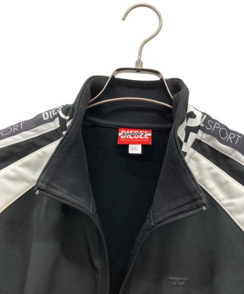 DIESEL（ディーゼル）DIESEL (ディーゼル) ロゴラインジャージ ブラック サイズ:Lの古着・服飾アイテム