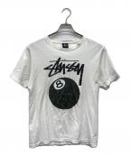 stussyステューシー）の古着「8ボールプリントTシャツ」｜ホワイト