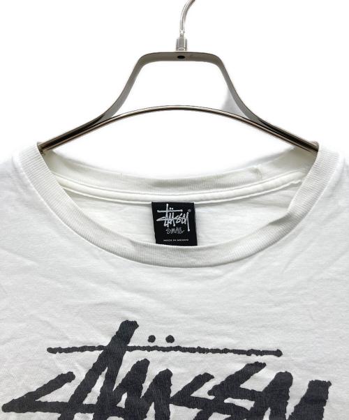 stussy（ステューシー）stussy (ステューシー) 8ボールプリントTシャツ ホワイト サイズ:SMALLの古着・服飾アイテム