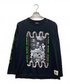 WIND AND SEAウィンダンシー）の古着「コラボ長袖Tシャツ」｜ブラック