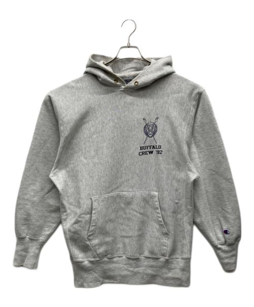 Champion REVERSE WEAVE（チャンピオン リバース ウィーブ）Champion REVERSE WEAVE (チャンピオン リバース ウィーブ) リバースウィーブスウェットパーカー グレー サイズ:X-LARGEの古着・服飾アイテム