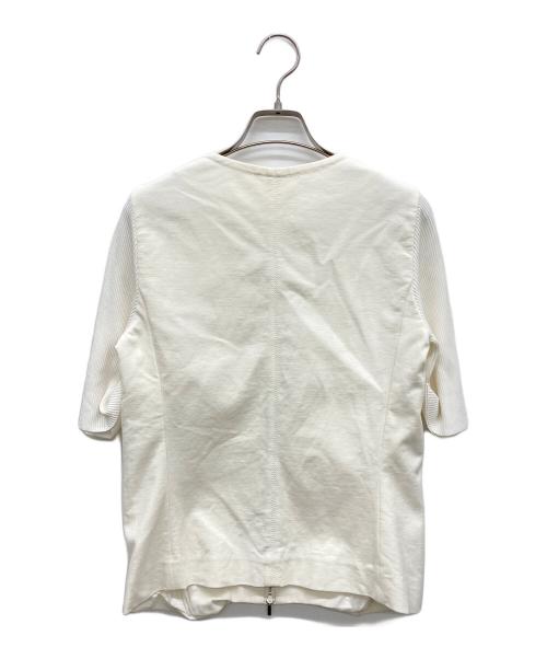 MaxMara（マックスマーラ）MaxMara (マックスマーラ) 切替ジップアップジャケット ホワイト サイズ:Sの古着・服飾アイテム