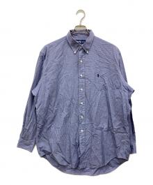 POLO RALPH LAUREN（ポロ・ラルフローレン）の古着「90s チェックシャツ YARMOUTH」｜スカイブルー