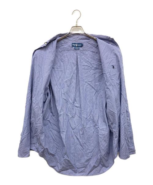 POLO RALPH LAUREN（ポロ・ラルフローレン）POLO RALPH LAUREN (ポロ・ラルフローレン) 90s チェックシャツ YARMOUTH スカイブルー サイズ:16 1/2 - 34の古着・服飾アイテム