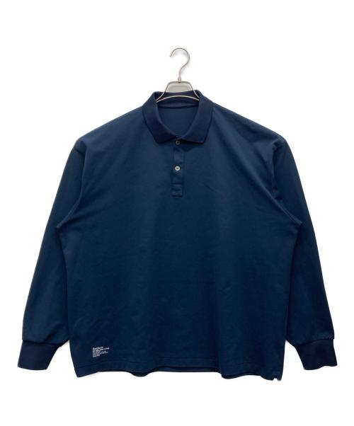 FreshService（フレッシュサービス）FreshService (フレッシュサービス) DRY PIQUE JERSEY L/S POLO ネイビー サイズ:Lの古着・服飾アイテム