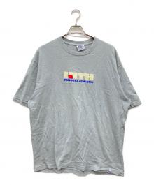 RUSSELL ATHLETIC×KITH（ラッセルアスレチック×キス）の古着「カラーフロッキープリントTシャツ」｜スカイブルー