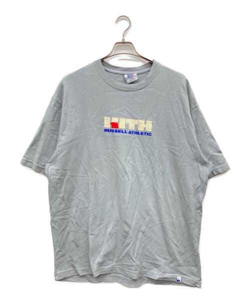 RUSSELL ATHLETIC（ラッセルアスレチック）RUSSELL ATHLETIC (ラッセルアスレチック) KITH (キス) カラーフロッキープリントTシャツ スカイブルー サイズ:LARGEの古着・服飾アイテム