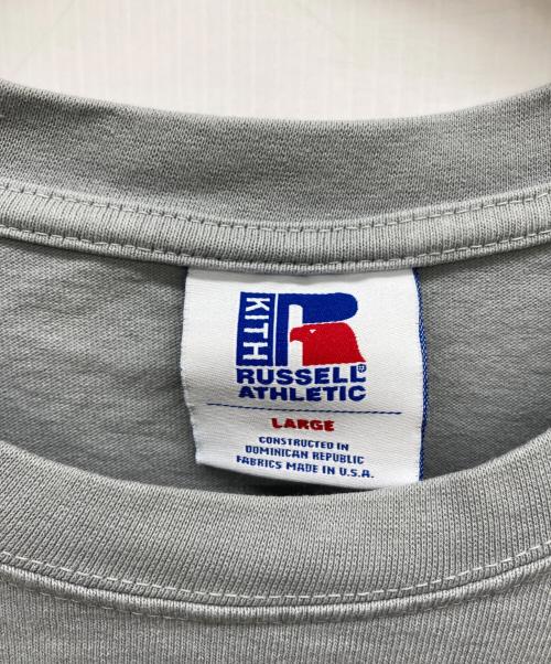 RUSSELL ATHLETIC（ラッセルアスレチック）RUSSELL ATHLETIC (ラッセルアスレチック) KITH (キス) カラーフロッキープリントTシャツ スカイブルー サイズ:LARGEの古着・服飾アイテム