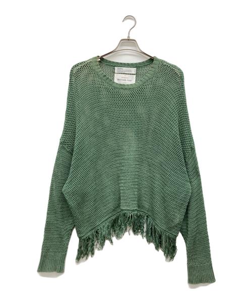 DAIRIKU（ダイリク）DAIRIKU (ダイリク) Pullover Fringe Net Knit グリーン サイズ:Fの古着・服飾アイテム