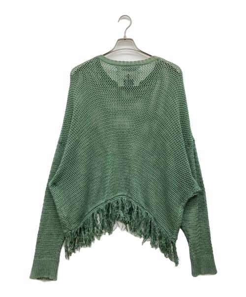 DAIRIKU（ダイリク）DAIRIKU (ダイリク) Pullover Fringe Net Knit グリーン サイズ:Fの古着・服飾アイテム