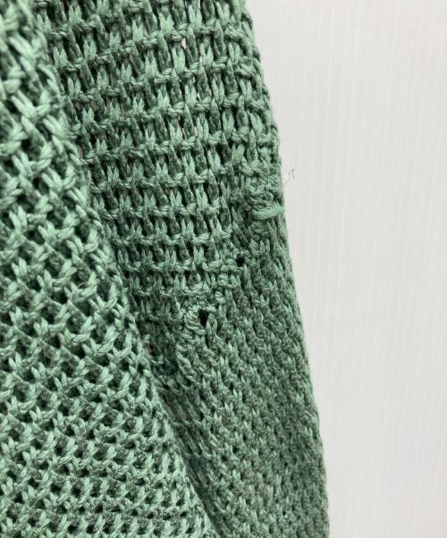 DAIRIKU（ダイリク）DAIRIKU (ダイリク) Pullover Fringe Net Knit グリーン サイズ:Fの古着・服飾アイテム