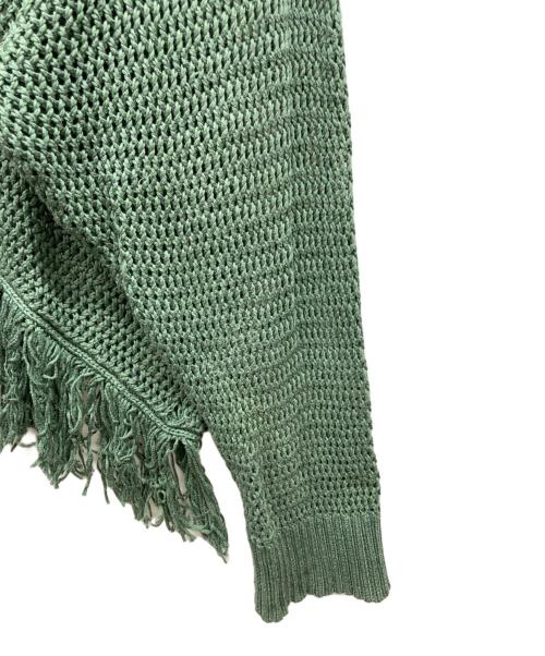 DAIRIKU（ダイリク）DAIRIKU (ダイリク) Pullover Fringe Net Knit グリーン サイズ:Fの古着・服飾アイテム