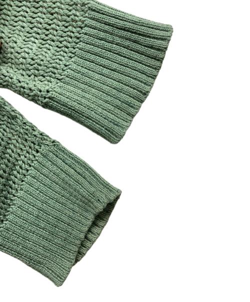DAIRIKU（ダイリク）DAIRIKU (ダイリク) Pullover Fringe Net Knit グリーン サイズ:Fの古着・服飾アイテム