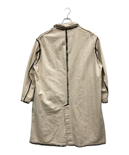 KHOKI（コッキ）KHOKI (コッキ) ラインペイントステンカラーコート ベージュ サイズ:1の古着・服飾アイテム