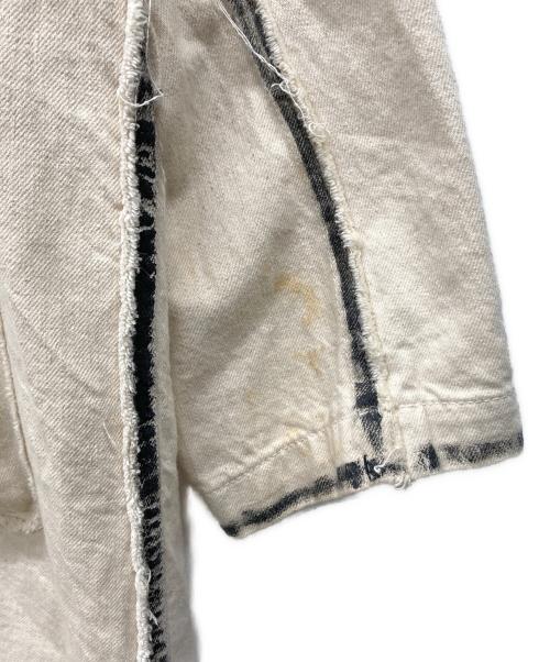 KHOKI（コッキ）KHOKI (コッキ) ラインペイントステンカラーコート ベージュ サイズ:1の古着・服飾アイテム