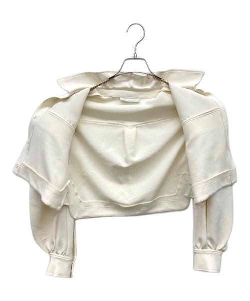CELFORD（セルフォード）CELFORD (セルフォード) 短丈ボリュームスリーブブラウス アイボリー サイズ:36の古着・服飾アイテム