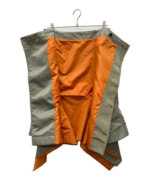 sacai（サカイ）sacai (サカイ) Nylon Twill Skirt カーキ サイズ:3の古着・服飾アイテム