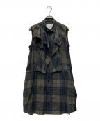 sacaiサカイ）の古着「Plaid Print Dress」｜カーキ