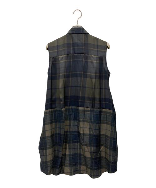 sacai（サカイ）sacai (サカイ) Plaid Print Dress カーキ サイズ:2の古着・服飾アイテム