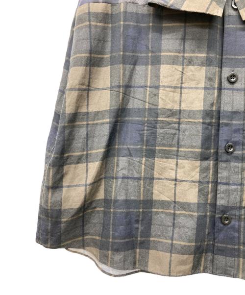 sacai（サカイ）sacai (サカイ) Plaid Print Dress カーキ サイズ:2の古着・服飾アイテム