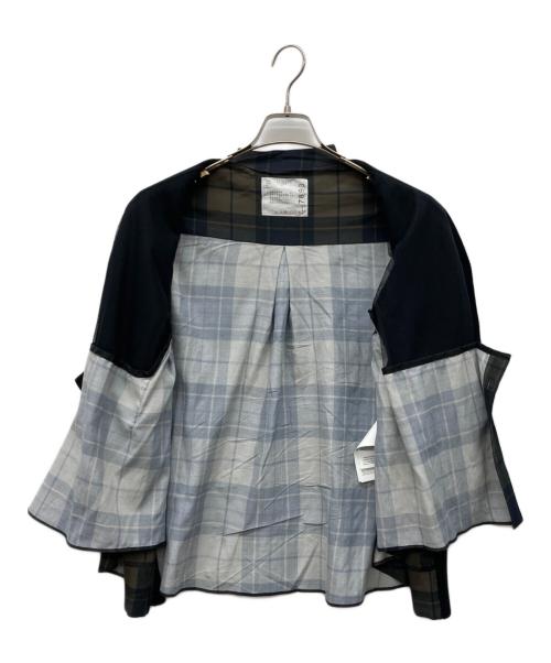 sacai（サカイ）sacai (サカイ) Plaid Print x Knit Cardigan マルチカラー サイズ:1の古着・服飾アイテム