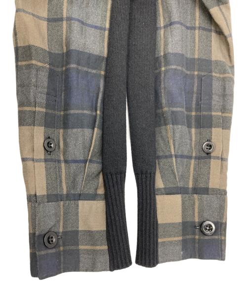 sacai（サカイ）sacai (サカイ) Plaid Print x Knit Cardigan マルチカラー サイズ:1の古着・服飾アイテム
