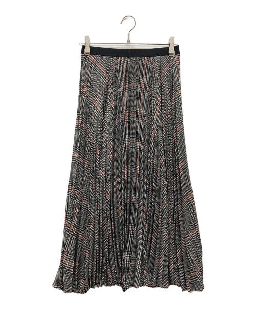 theory luxe（セオリーリュクス）theory luxe (セオリーリュクス) グレンチェック ロングプリーツスカート ブラック サイズ:38の古着・服飾アイテム
