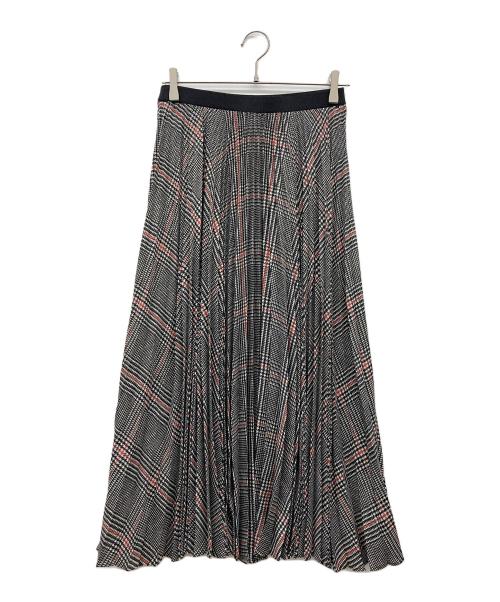 theory luxe（セオリーリュクス）theory luxe (セオリーリュクス) グレンチェック ロングプリーツスカート ブラック サイズ:38の古着・服飾アイテム