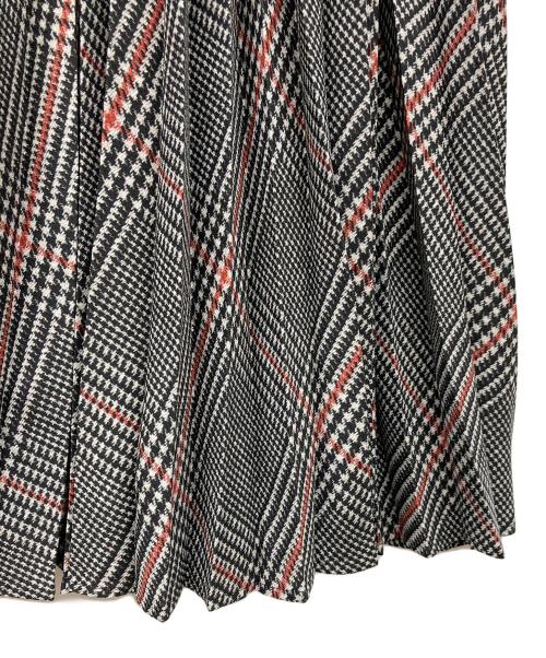 theory luxe（セオリーリュクス）theory luxe (セオリーリュクス) グレンチェック ロングプリーツスカート ブラック サイズ:38の古着・服飾アイテム