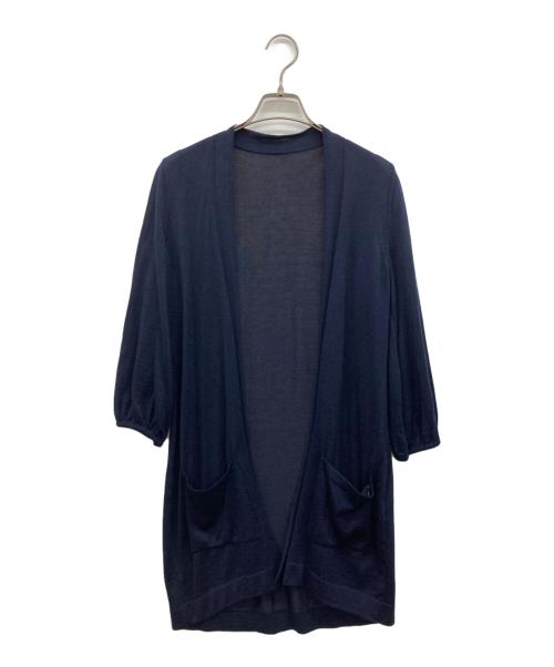 FOXEY（フォクシー）FOXEY (フォクシー) カシミヤシルクロングカーディガン ネイビー サイズ:なしの古着・服飾アイテム