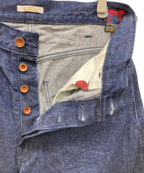 BRU NA BOINNE（ブルーナボイン）BRU NA BOINNE (ブルーナボイン) マーチデニムパンツ インディゴの古着・服飾アイテム