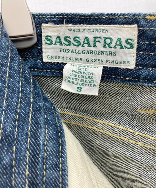 SASSAFRAS（ササフラス）SASSAFRAS (ササフラス) デニムハーフパンツ インディゴ サイズ:Ｓの古着・服飾アイテム