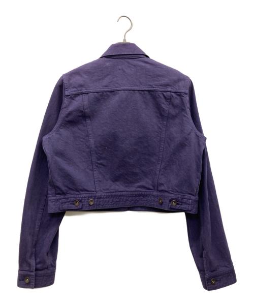KOLOR（カラー）KOLOR (カラー) 襟デザインクロップドデニムジャケット パープル サイズ:3の古着・服飾アイテム